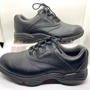 FootJoy GreenJoys Men's 9 M Golf shoes Black Leather Flex Zone Spikes Golf 45449